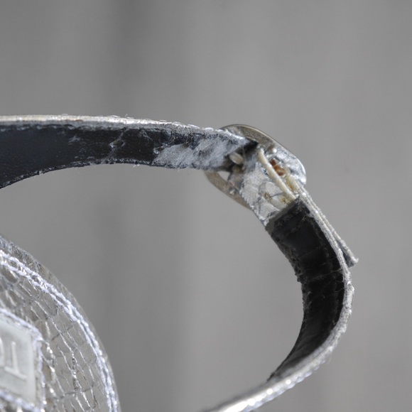 TOPSHOP silver point toe sling back stilettos | size 6.5 - Picture 6 of 6